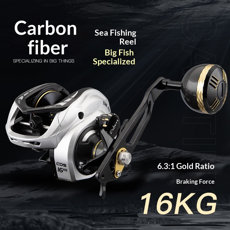 Trolling Reel - Reel Baitcasting Exbert Metal Deep Spool